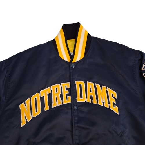 Vintage Notre Dame Fighting Irish 80s Starter Jacket XL Satin Bomber Made USA - Picture 3 of 16