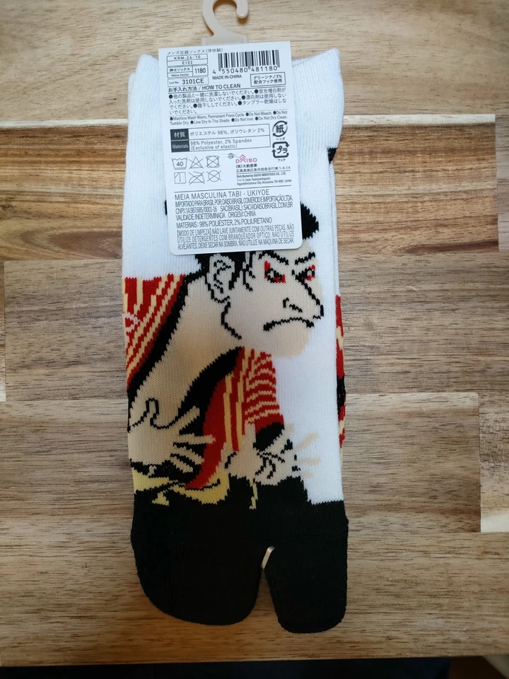 Calcetines Tabi Ukiyoe Japoneses Hombre Blanco de Japón Foto 2 de 2