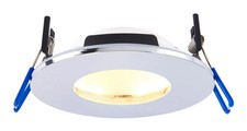 Image of Downlight Silver OrbitalPro 4CCT LED Fixed Chrome 9w IP65 Dimmable 110mm Saxby