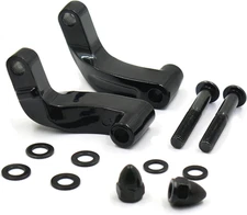 SMT- Black Aluminum Alloy Mirrors Mount Adapter Compatible with H-D Fat Bob Soft