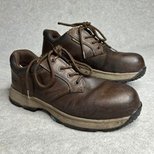 Dr Martens Brown Work Shoes Leather Anti Slip Resistant ASTM F2413-11 Grunge US8