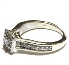 14k white gold .59ct round diamond halo engagement ring 5.4g womens 5 natural — photo 2