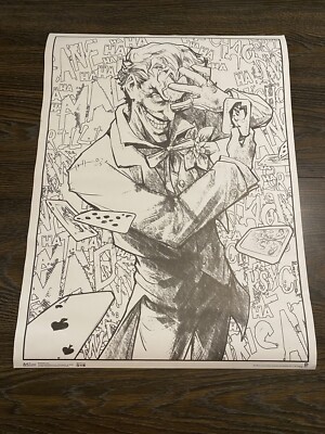 Joker Art Zone Poster RPAZ368 Coloring Book Sheet Black White