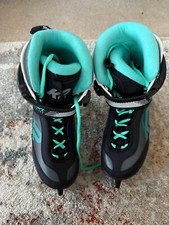 K2 green and black ice skates uk size 3.5W