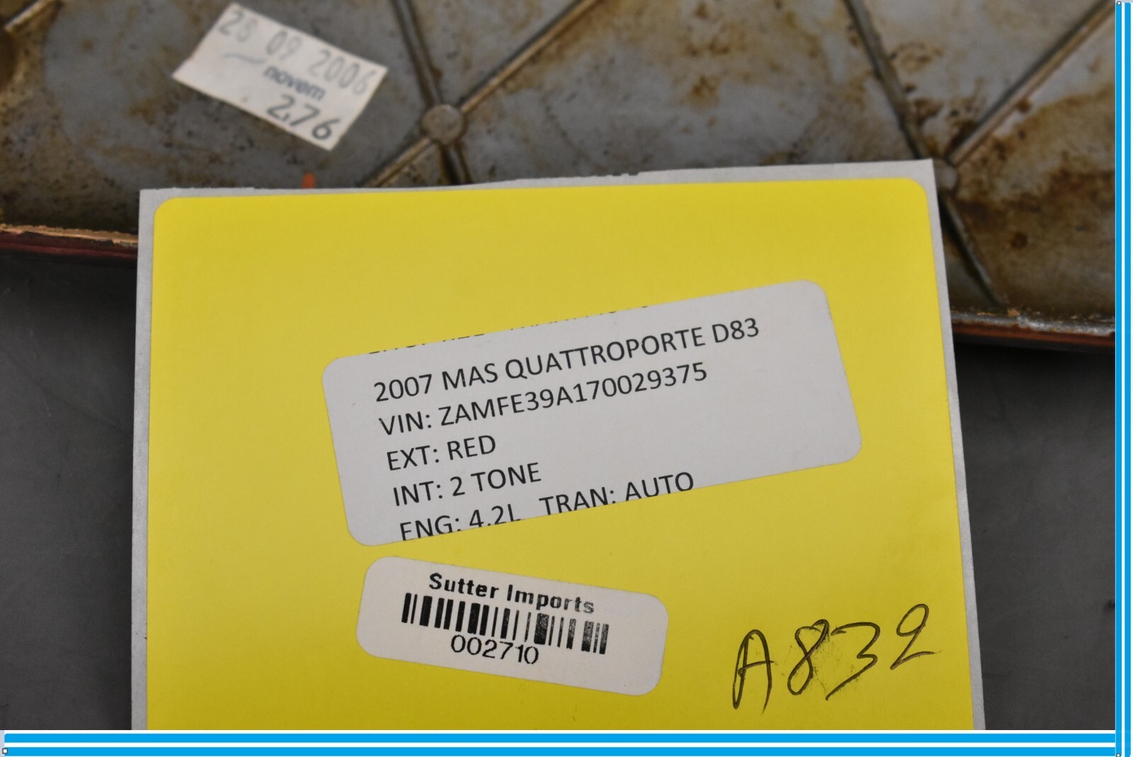 Maserati Quattroporte 2004-2013 Rear Right Side trim panel