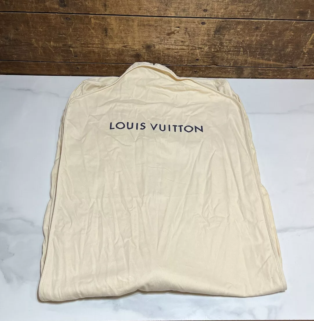 Authentic Louis Vuitton Logo Cotton Long Garment Dust Bag 60” Long X 22”  Wide