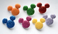 Glitter Mickey / Disney ~ Dress It Up / Mickey Mouse Glitter Shank Buttons