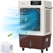 2400 CFM Evaporative Cooler Portable Air Fan 3-Speed 120W 8 Gallon Swamp Cooler