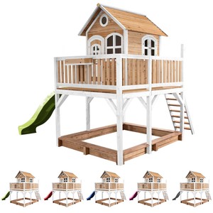 Kinderhaus Spielhaus Garten Liam Sandkasten Rutsche In 5 Farben Fsc Holz Ebay