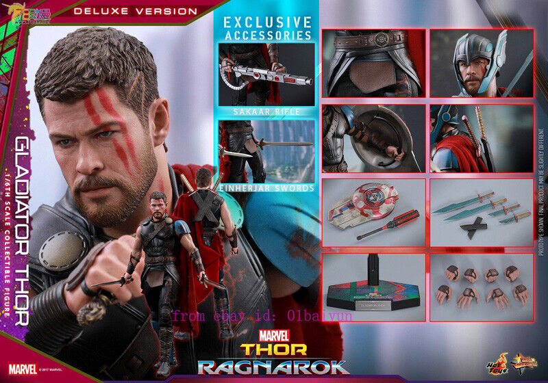 Hot Toys Mms445 1/6 Thor: Ragnarok Gladiator Thor (Deluxe Hot Toys Mms445 1/6 Thor: Ragnarok Gladiator Thor (Deluxe