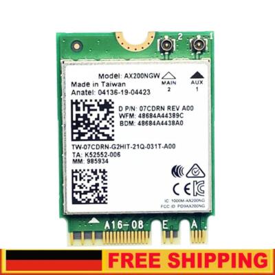 AX200NGW 2974M Dual Band 2.4G 5G WiFi 6 M.2 Network Card for Intel (Single Card)