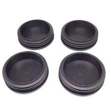 4pcs Round Plastic Black Blanking End Cap Caps Tube Pipe Inserts Plug Bung 90mm