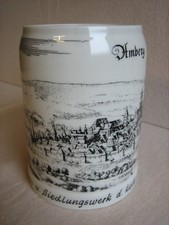 Bierkrug 25 Jahre Wohnungsbau Amberg Plankenfels Porzellan 0,5 L