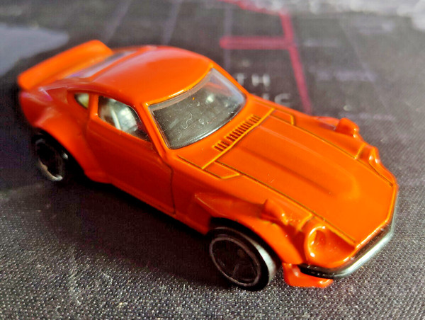 CUSTOM DATSUN 240Z 72 2016 ORANGE HOT WHEELS  NO BOX 2016 1:64 DIECAST 2.75"