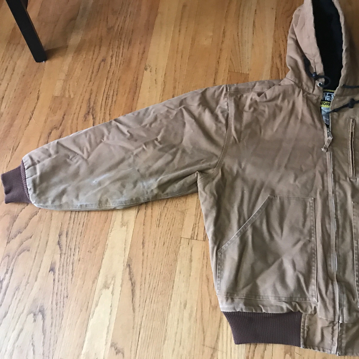 Walls Workwear Flex Duck Hooded Jacket Insulated Full Zip Mens