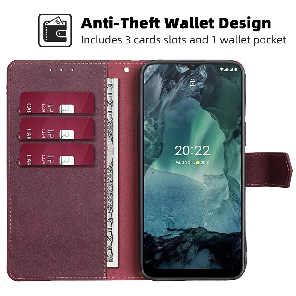 For Oneplus Nord N10 N100 8T 8 7T 7 Pro 6 6T 5T 5 3 Wallet Flip Case Stand Cover - Image 3 of 4