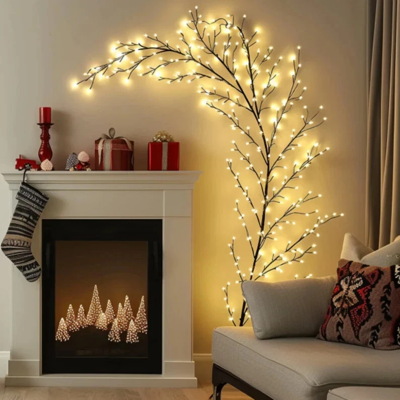 Willow Vine Branch String Lights, 144LED USB Powered, 7-setting lights - New! - Image 4 of 4