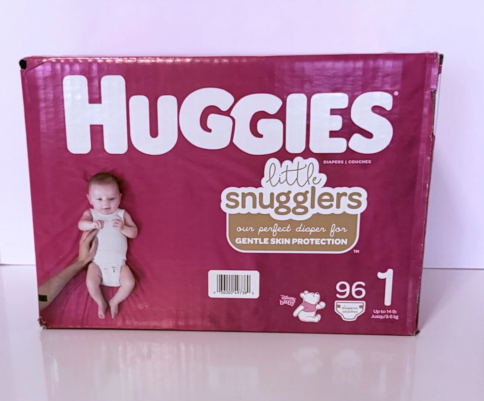 Huggies Diapers Little Snugglers Gentle Skin Size 1 (up to 14 lb) 96 ct