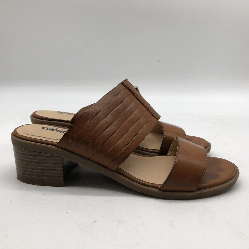 Sonoma Women's Brown Open Toe Slip-On Wedges Size 6M - Image 2 of 4