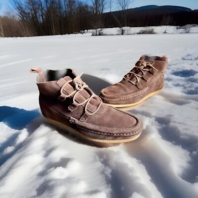 GUCCI SUEDE-WALLABEE DESERT BOOTS DARK-BROWN/w GUM SOLES  display picture 2