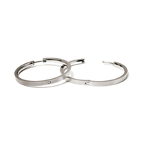 Boccia Damenschmuck Ohrstecker Creole 0516-03 Reintitan 2,7 Mm Ø 32,5Mm GläNzend