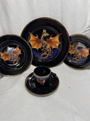 Franklin Mint Dragon s Dynasty China Dinnerware   Full Service for 4   Estate