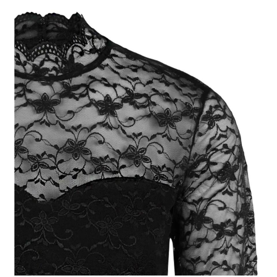 Nina von C. Damen Dirndl-Bluse langarm Spitze Cups blickdicht Rückenverschluss - Bild 2 von 2