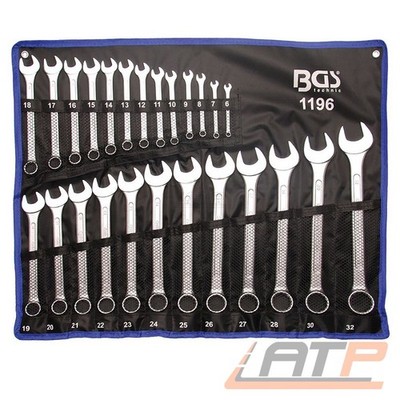 BGS MAUL-RINGSCHLÜSSELSATZ 6-32 MM 25 TLG GABELRINGSCHLÜSSEL WERKZEUG SET