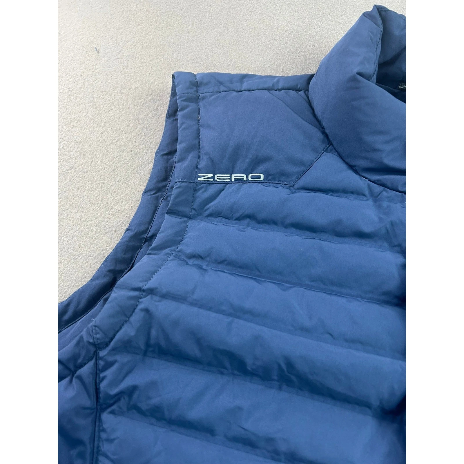 Zero Restriction Men Golf English Channel Vest Down Quilted Puffer Blue Snap L image 3