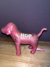 Victoria Secret PINK Puppy Dog Metalic Pink Spots Plush Toy Self Standing