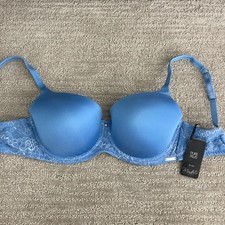 New Montelle Pure Plus 34D Full Coverage T-Shirt Bra Cashmere Blue