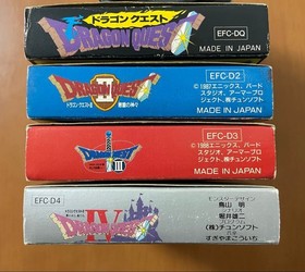 Dragon Quest I II III IV 1 2 3 4 FC Famicom ENIX Complete w/Box Manual NTSC-J