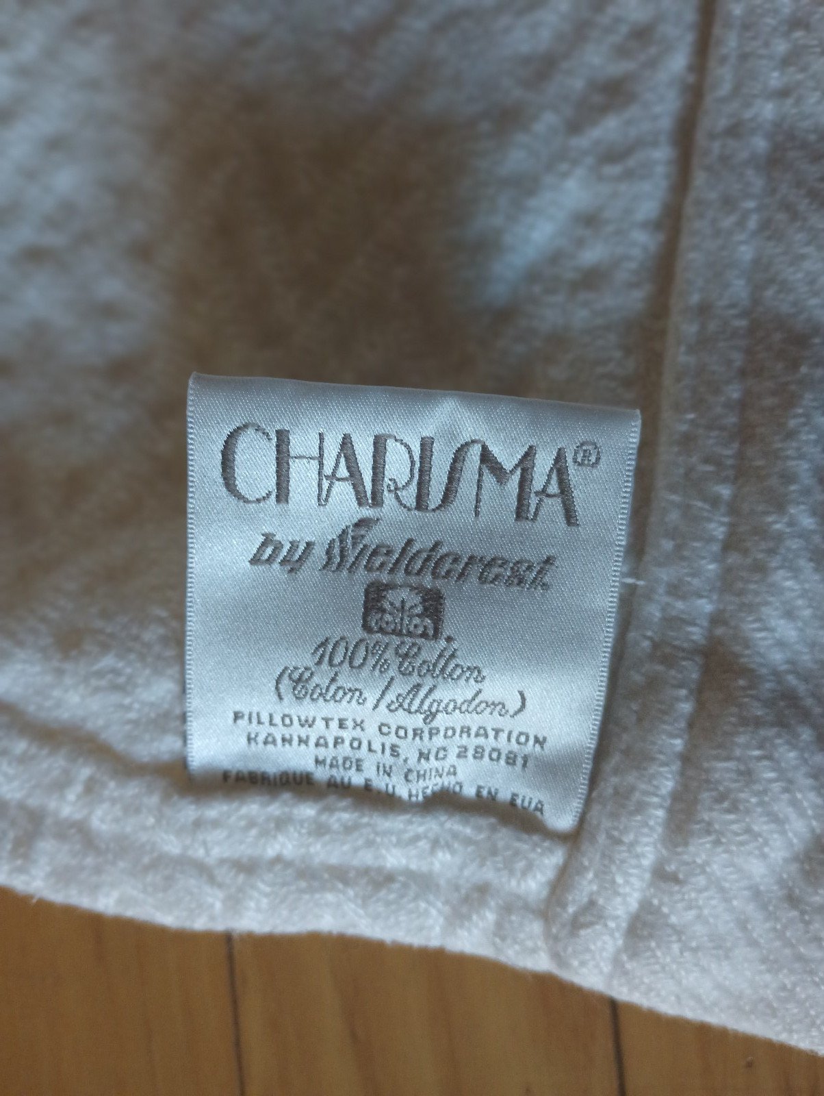 FIELDCREST CHARISMA HERRINGBONE BLANKET  COTTON WHITE