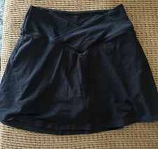 VS VICTORIAS SECRET PINK HIGH WAIST V CROSSOVER SKIRT SHORT SKORT Black L
