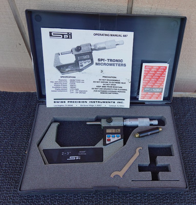 SPI-SWISS PRECISION INSTRUMENTS INC 2-3'' TRONIC OUTSIDE MICROMETER