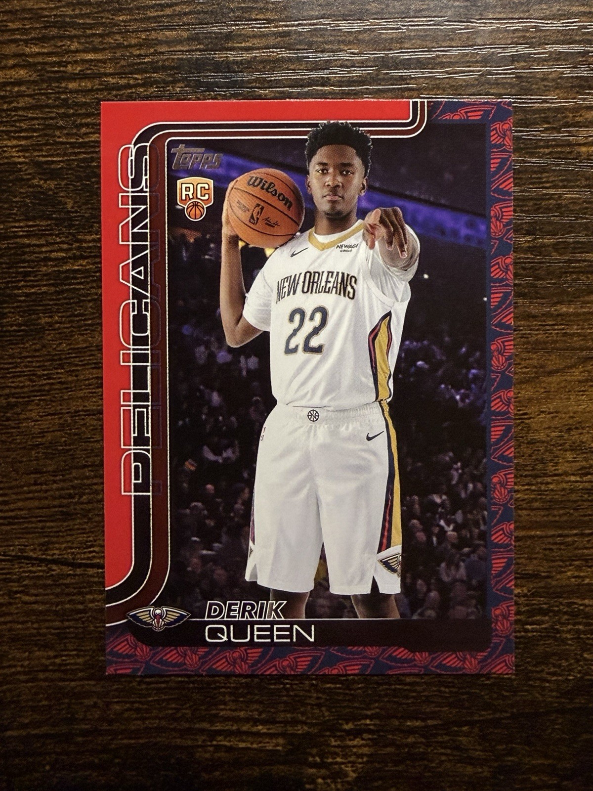 2025-26 Topps Basketball Derik Queen RC TEAM COLOR BORDER SP Pelicans #213
