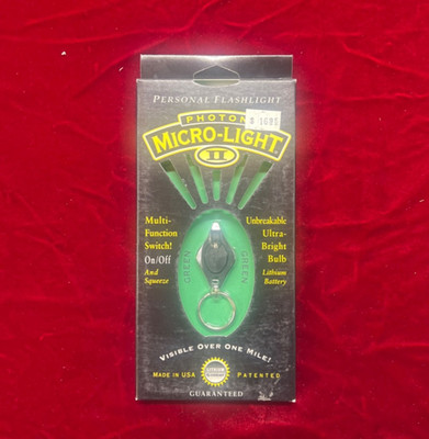 NOS Pre 2005 Photon Micro-Light II Green - Made in the USA!
