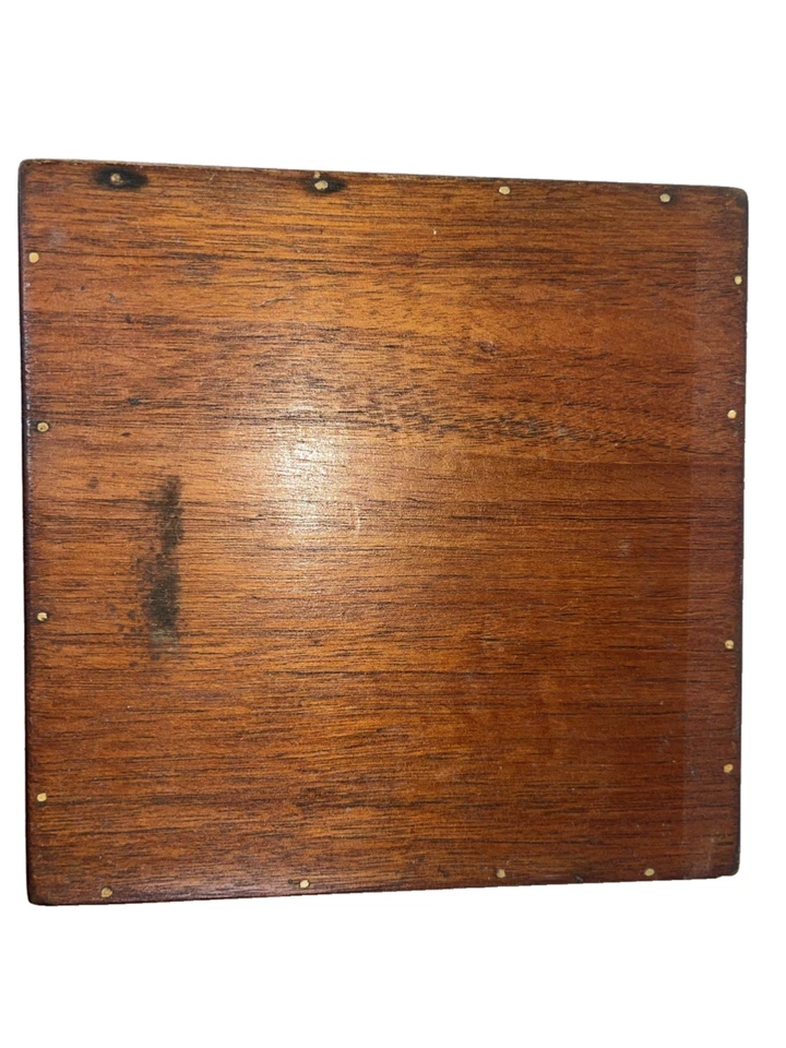 Antique Lionel Corp NY US Navy Ships 4" Boat Mark Compass in Handmade Wood Box - Image 4 of 4