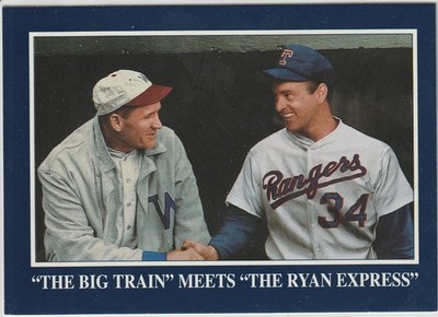 1993 Conlon Collection TSN #934 Walter Johnson/Nolan Ryan Prototypes