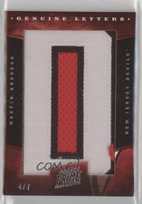 2011-12 Panini Prime Genuine Marks Letter 4/7 Martin Brodeur #60 Patch HOF 0i6