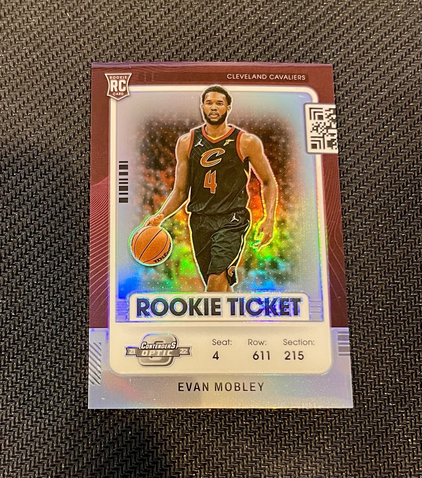 2021-22 Panini Contenders Optic - Rookies Evan Mobley #23 Silver Prizm (RC)