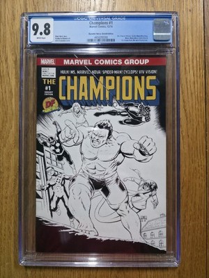Marvel Champions #1 CGC 9.8 Dynamic Forces Sketch Variant First Story Key Issue
