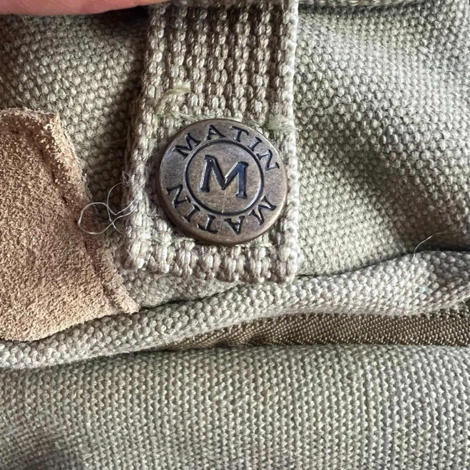 Matin Canvas Tan Camera Backpack Padded Inside Pockets Adjustable Straps - Image 2 of 4