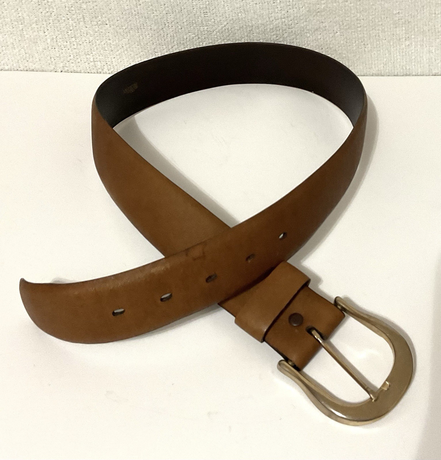 Tex Tan Belt Unisex Glove Cowhide Leather Size 34 Brown 1.5” wide