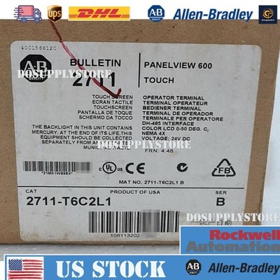 1pcs New AB 2711-T6C2L1 PANELVIEW 600 Séries B Ecran Tactile DH-485 24VDC