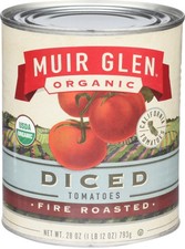Muir Glen Tomato Fire Roasted Diced Organic 28 oz (Pack of 12)