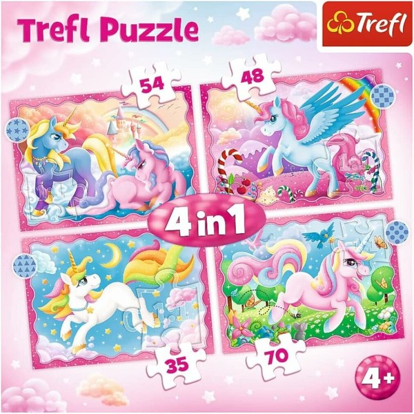 Trefl Puzzle EinhöRner Und Magie 4In1 (35,48,54,70 Teile)-image