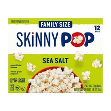 SkinnyPop Gluten-Free Sea Salt Microwave Popcorn Snack Multipack, 2.8 oz