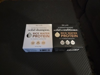 NIB - Kitsch Strengthening Solid Rice Water Protein (1) Shampoo & (1)Conditioner