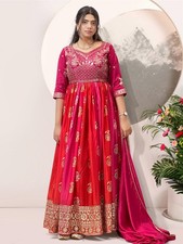 GOWN SALWAR KAMEEZ PAKISTANI INDIAN WEDDING PARTY WEAR DRESS BOLLYWOOD SUIT NEW